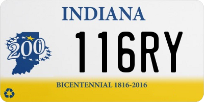 IN license plate 116RY