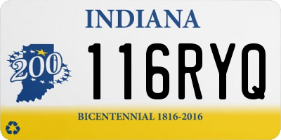 IN license plate 116RYQ