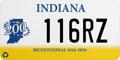 IN license plate 116RZ
