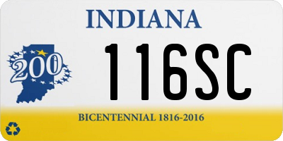 IN license plate 116SC