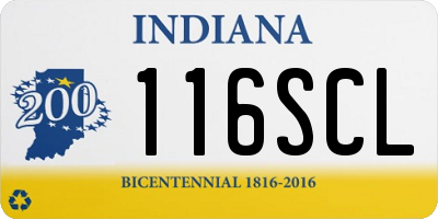 IN license plate 116SCL