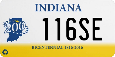 IN license plate 116SE