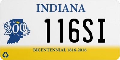 IN license plate 116SI