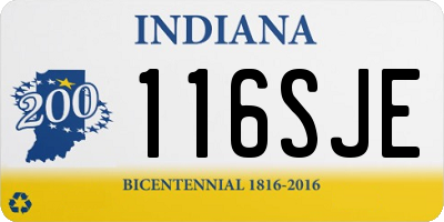 IN license plate 116SJE