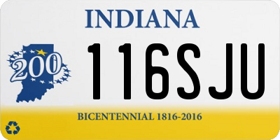 IN license plate 116SJU