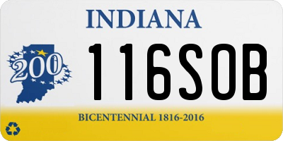 IN license plate 116SOB