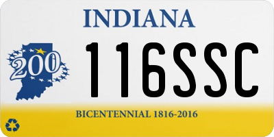 IN license plate 116SSC