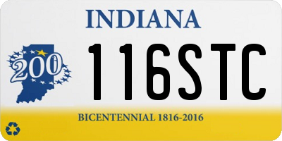 IN license plate 116STC