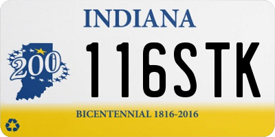 IN license plate 116STK
