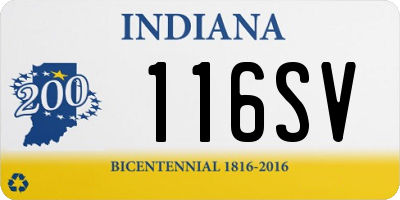 IN license plate 116SV