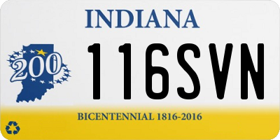 IN license plate 116SVN