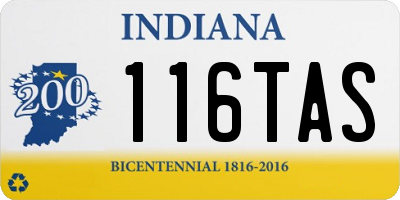 IN license plate 116TAS