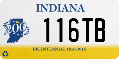 IN license plate 116TB