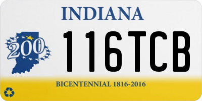 IN license plate 116TCB