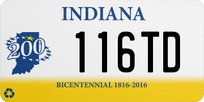 IN license plate 116TD