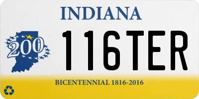 IN license plate 116TER