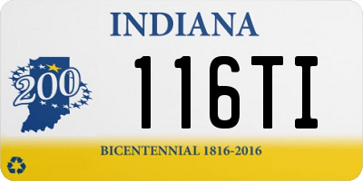 IN license plate 116TI