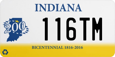 IN license plate 116TM