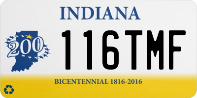 IN license plate 116TMF