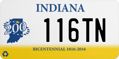 IN license plate 116TN