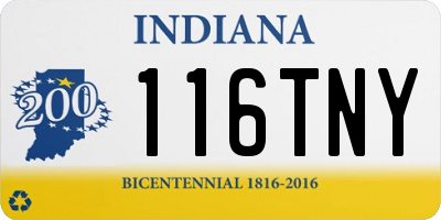 IN license plate 116TNY