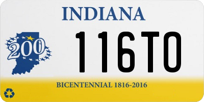 IN license plate 116TO