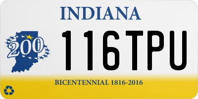 IN license plate 116TPU