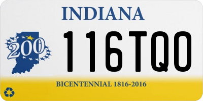 IN license plate 116TQO