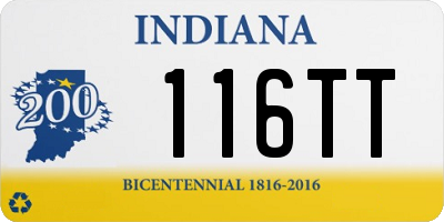 IN license plate 116TT