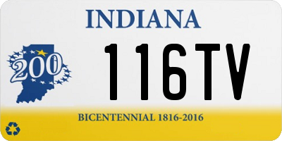 IN license plate 116TV