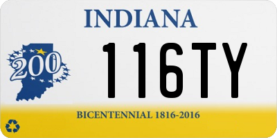 IN license plate 116TY