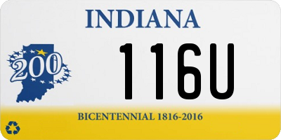 IN license plate 116U