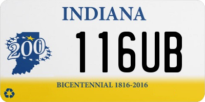 IN license plate 116UB