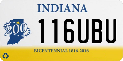 IN license plate 116UBU