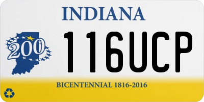 IN license plate 116UCP