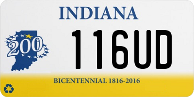 IN license plate 116UD