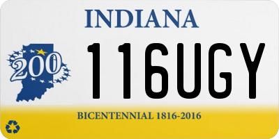 IN license plate 116UGY