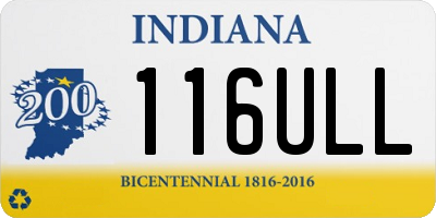 IN license plate 116ULL
