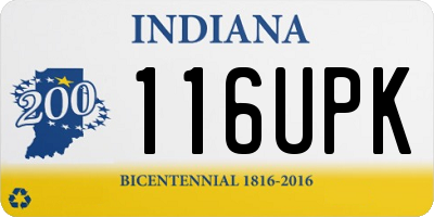 IN license plate 116UPK