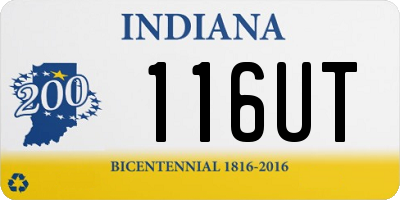 IN license plate 116UT