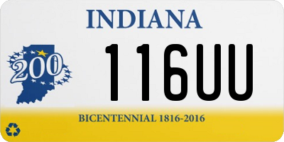 IN license plate 116UU