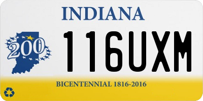 IN license plate 116UXM