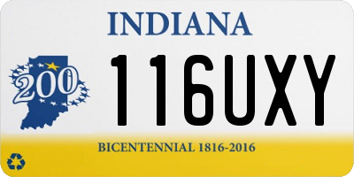 IN license plate 116UXY