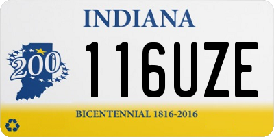IN license plate 116UZE