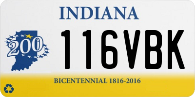 IN license plate 116VBK