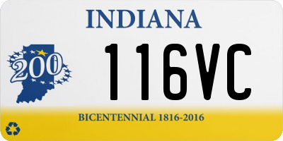 IN license plate 116VC
