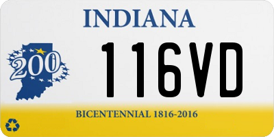 IN license plate 116VD