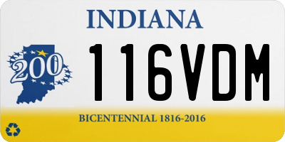 IN license plate 116VDM