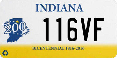 IN license plate 116VF