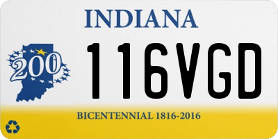 IN license plate 116VGD